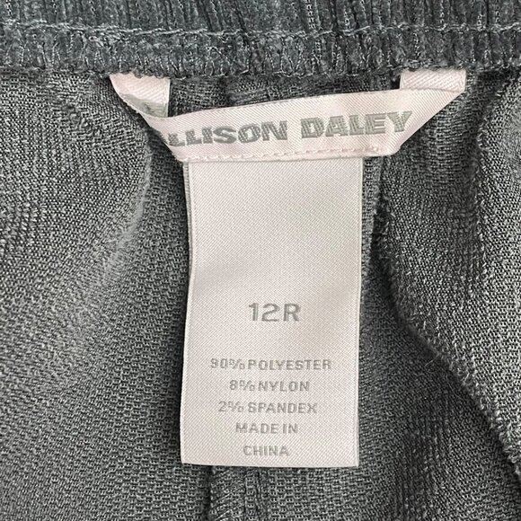 Allison Daley Gray Thin Wale Corduroy Pants Size 12R - Picture 5 of 8